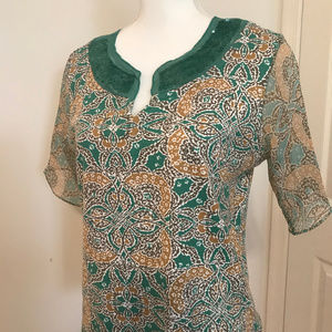 Caribbean Joe  Sequin Embellished  Top